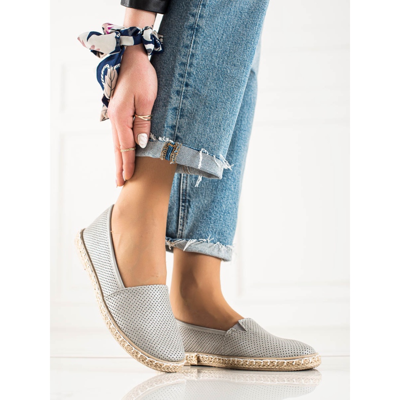 TRENDI Alpargatas Cómodas Ecopiel gris 1 TRENDI Alpargatas Cómodas Ecopiel gris 1