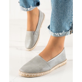 TRENDI Alpargatas Cómodas Ecopiel gris 3