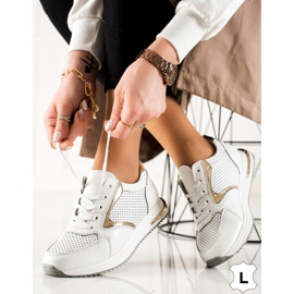 Goodin Zapatillas casual de cuero blanco 3