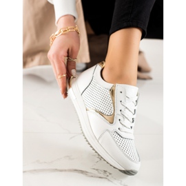 Goodin Zapatillas casual de cuero blanco 2