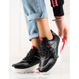 TRENDI Zapatillas Negras De Moda negro 2
