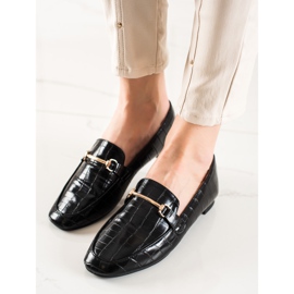 Encor Mocasines elegantes con piel ecológica negro 4