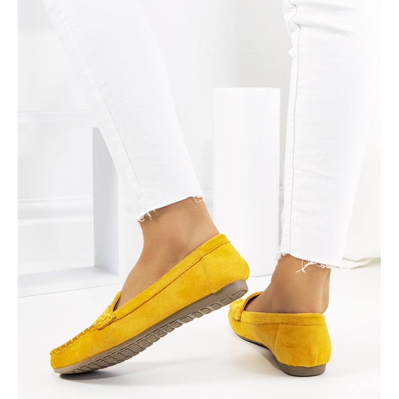 Mocasines mujer Nieves amarillo 1