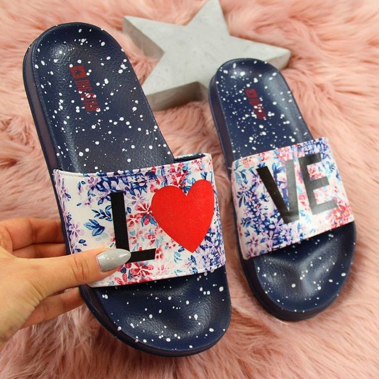 Chanclas de goma Big Star W INT1148B azul marino multicolor 1
