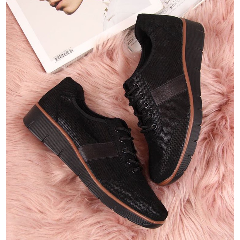 Zapatos de piel con cuña Filippo W PAW68A negro 2