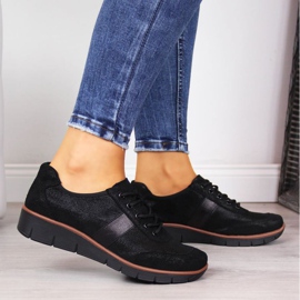 Zapatos de piel con cuña Filippo W PAW68A negro 3