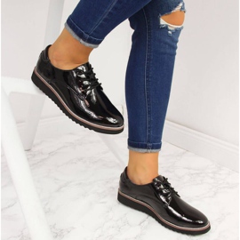 Zapatos de cuero lacado Filippo W PAW174 negro 5