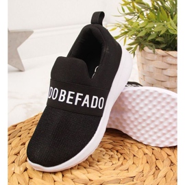 Zapatillas deportivas sin cordones Befado Jr BEF26B negras negro 2