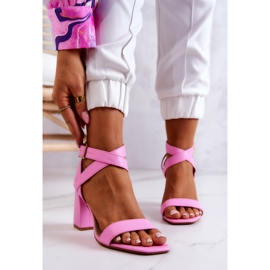 FB2 Sandalias rosadas elegantes de Michele en una barra rosado 1 FB2 Sandalias rosadas elegantes de Michele en una barra rosado 1