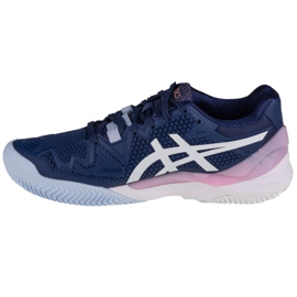 Asics Gel-Resolution 8 Clay W 1042A070-401 blanco azul marino 1