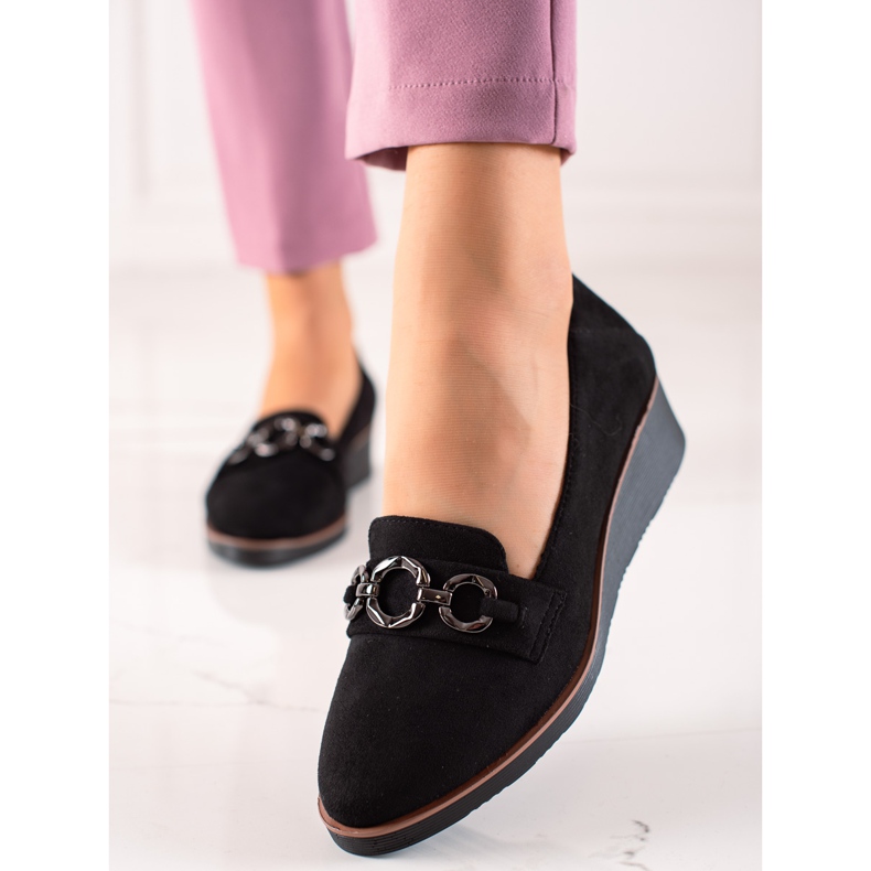 Zapatos VINCEZA de ante negro 1