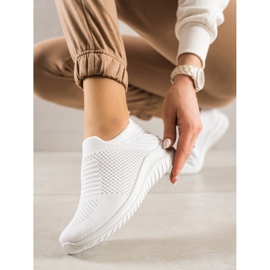 TRENDI Cómodas zapatillas sin cordones blanco 1