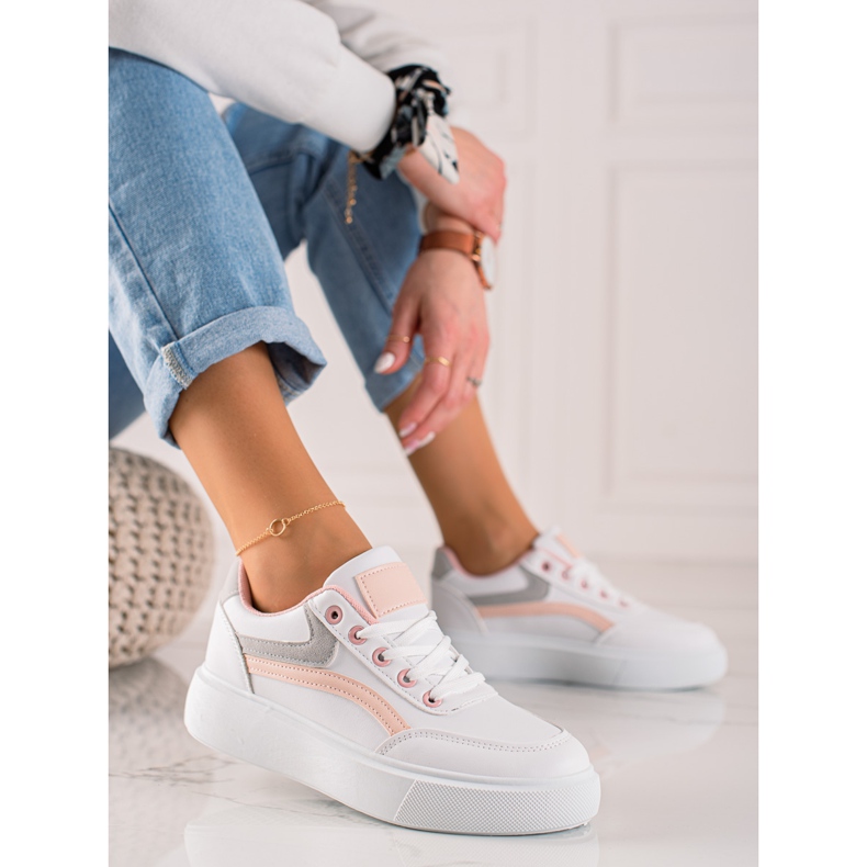 Weide Zapatos casuales en la plataforma blanco 1