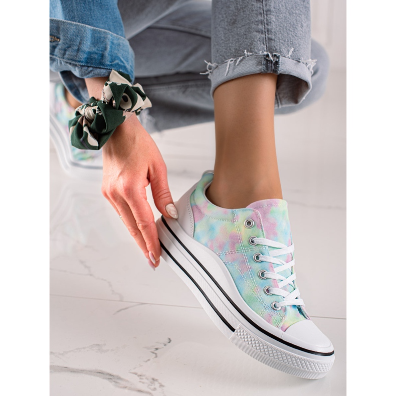 TRENDI Zapatillas coloridas en la plataforma multicolor 2