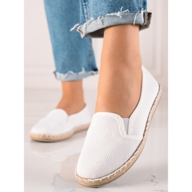 TRENDI Alpargatas Slipony casuales blanco 3