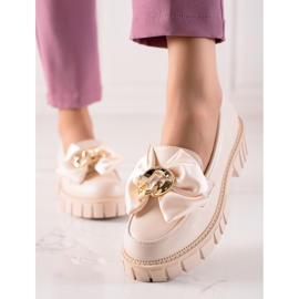 Seastar Mocasines De Moda Con Lazo beige 1