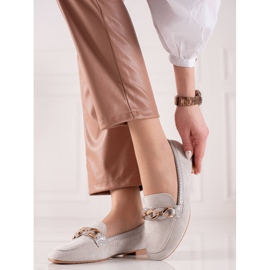 Small Swan Mocasines grises elegantes 1