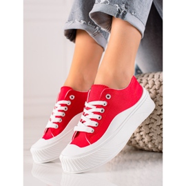 Seastar Zapatillas rojas en la plataforma rojo 1