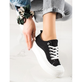 Seastar Zapatillas negras en la plataforma negro 3