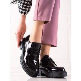 La.Fi Zapatos con cordones con estilo negro 5