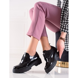 La.Fi Zapatos con cordones con estilo negro 4