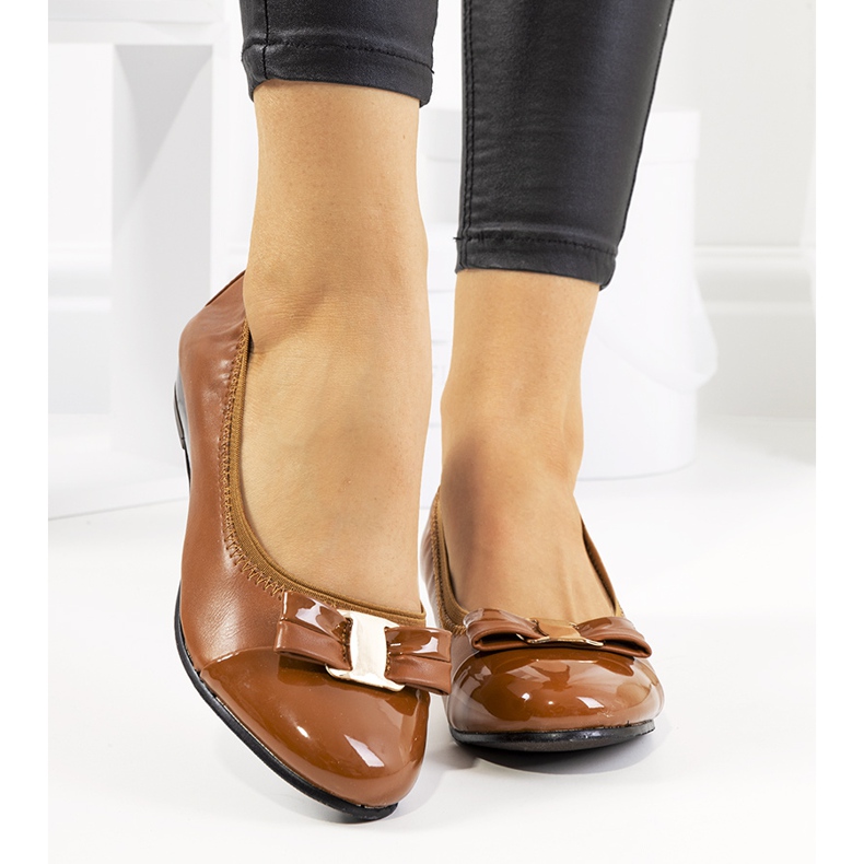 Bailarinas marrones en la cuña Rees marrón 1