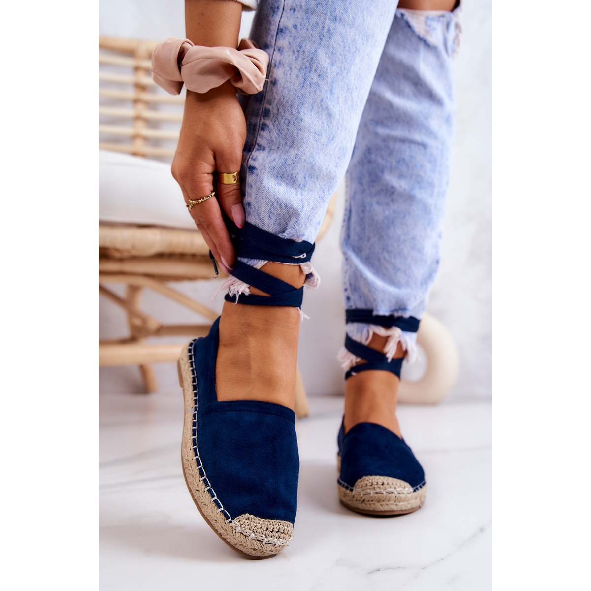 Stradivarius Alpargatas Crochet Atadas Espadrilles Alpargatas En