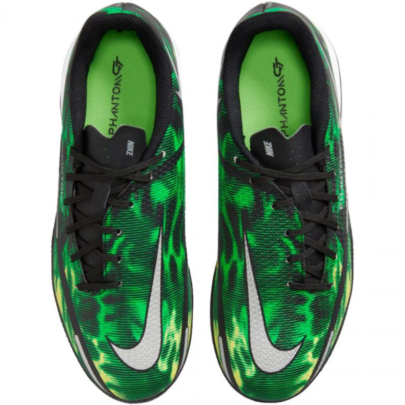 Zapatillas de fútbol Nike Phantom GT2 Academy Ic Sw Jr DM0749 003 negro verde verde 1 Zapatillas de fútbol Nike Phantom GT2 Academy Ic Sw Jr DM0749 003 negro verde verde 1