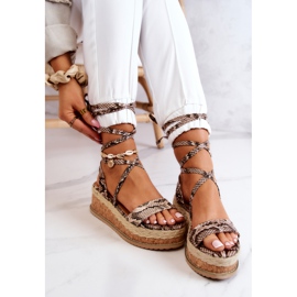 FB2 Sandalias Alpargatas Cuña Piel Beige-Marrón Shanna 1