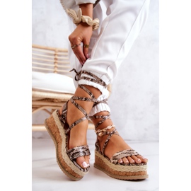 FB2 Sandalias Alpargatas Cuña Piel Beige-Marrón Shanna 3