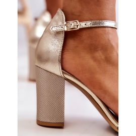 Lewski Shoes Sandalias Piel Calado Lewski 2869 Dorado 7