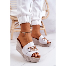 Lewski Shoes Babucha piel cuña Lewski 3062 Blanco 5