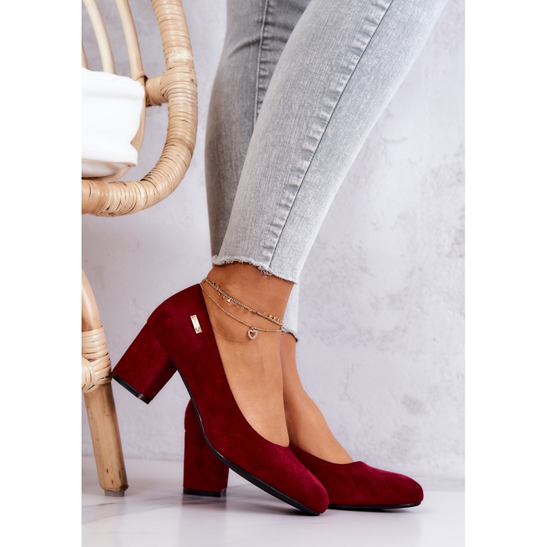 Zapatos De Salón En Ante Bar Sergio Leone PB178 Burdeos rojo multicolor 1