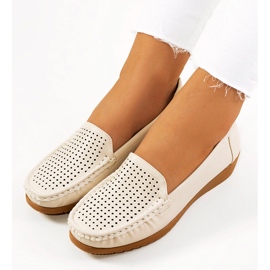 Mocasines beige en el tacón de cuña Dalal 2