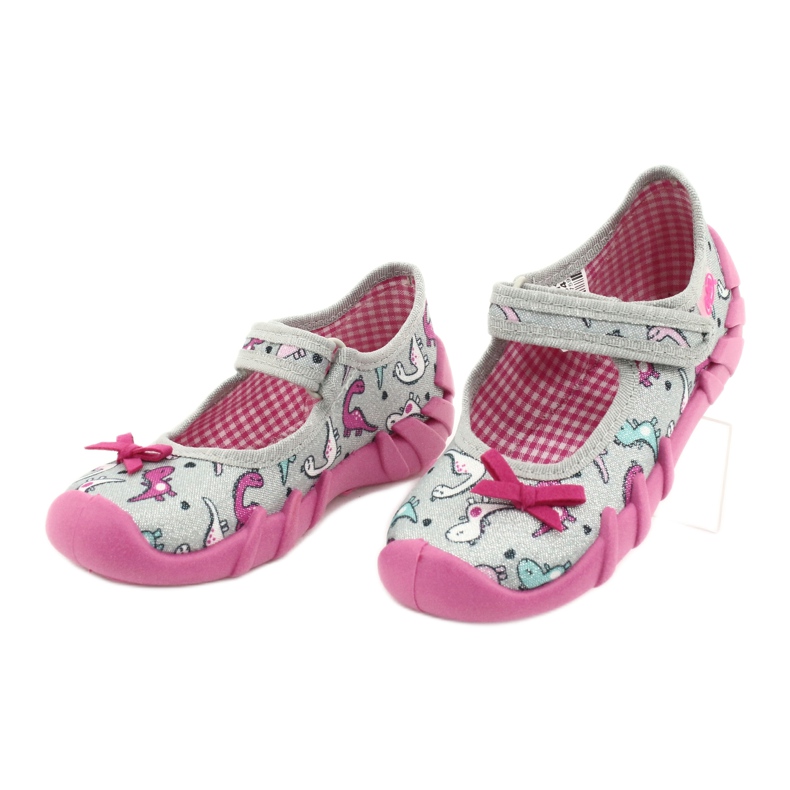 Calzado infantil befado 109P204 rosa plata gris 3