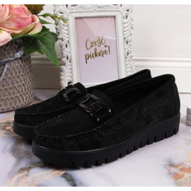 Mocasines negros en la plataforma Filippo W PAW314A 2