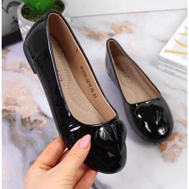 Bailarinas con corazón Comunión Vinceza Jr JAN78A negro 1 Bailarinas con corazón Comunión Vinceza Jr JAN78A negro 1