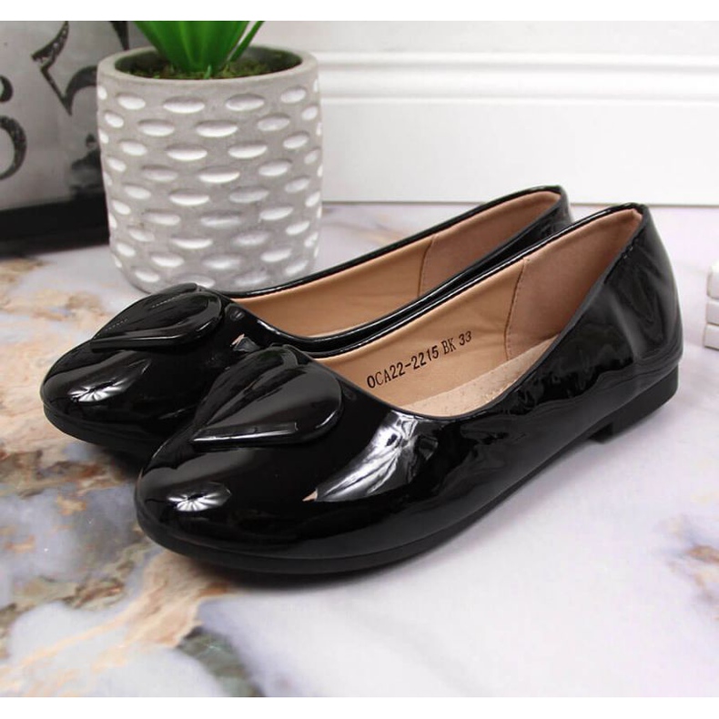 Bailarinas con corazón Comunión Vinceza Jr JAN78A negro 2 Bailarinas con corazón Comunión Vinceza Jr JAN78A negro 2