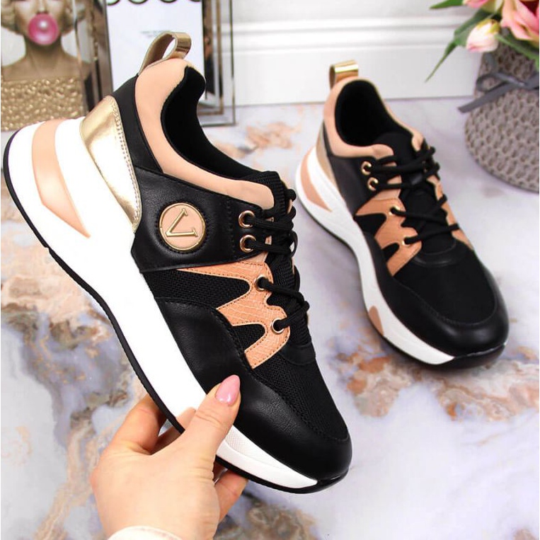 Zapatillas en la plataforma Vinceza W JAN79A negro 1