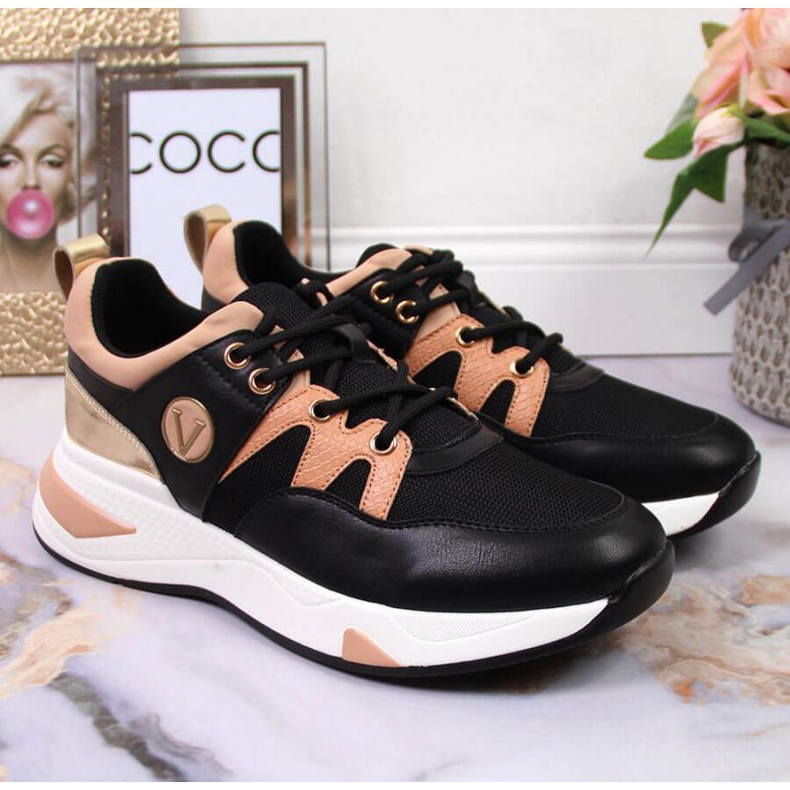 Zapatillas en la plataforma Vinceza W JAN79A negro 2