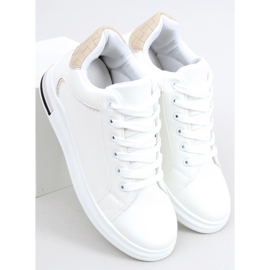 Deportivas con cuña oculta Izumi BLANCO / BEIGE 1