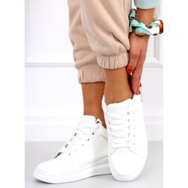 Deportivas con cuña oculta Izumi BLANCO / BEIGE 2