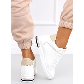 Deportivas con cuña oculta Izumi BLANCO / BEIGE 5