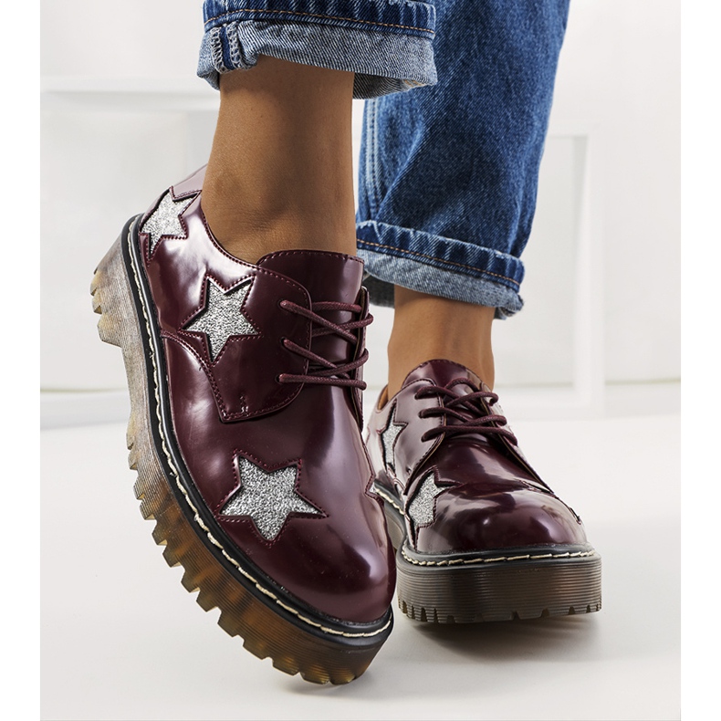 Zapatos granates con estrellas Starl rojo multicolor 1