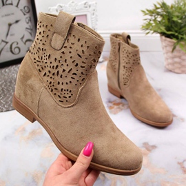 Botas caladas en la cuña Filippo W PAW316B beige 1