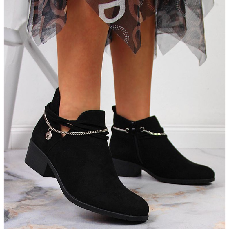 Negro Botas con cadena Filippo W PAW318A negro 2