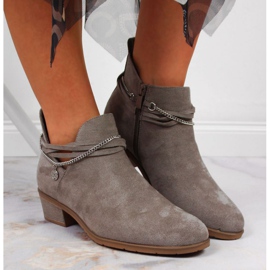 Botas grises con cadena Filippo W PAW318B 3
