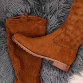 Botas primavera calado S. Barski W OLI139B camel marrón 3