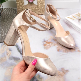 Sandalias en el puesto de Sergio Leone W SK364A oro dorado 1
