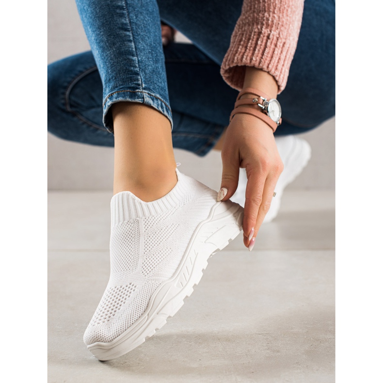 Bestelle Zapatillas sin cordones textiles blanco 1